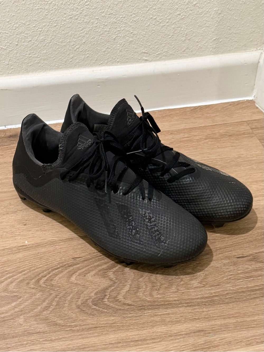Adidas X 18.3 FG Soccer Boots Cleats Performance All Black Men’s size 8 DB2185